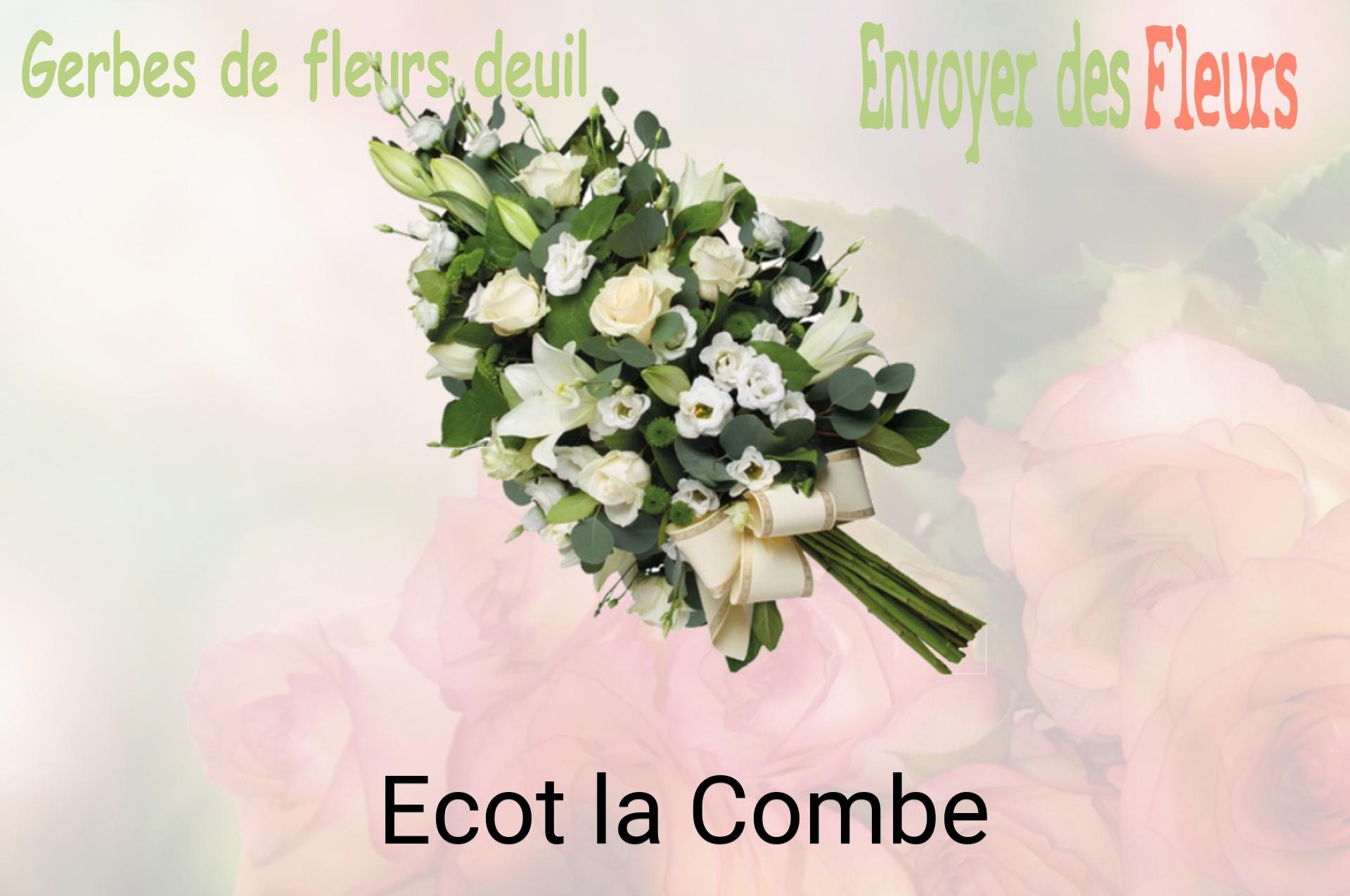 Gerbe de fleurs de deuil livrée à Ecot-la-Combe